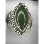 Green Chalcedony Gemstone 925 Sterling Silver Vintage Ring Size 5 Photo 3