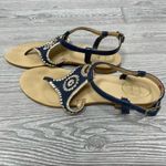 Jack Rogers  blue flip flop sandals shoes w/ ankle strap size 7 Photo 4