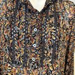 SEA NEW YORK Nicolette Floral Long Sleeve Blouse Top Brown Combo Size 0 XS Photo 7