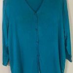 Victoria's Secret Vintage  Gold Label Silk Emerald Green Kimono Nightgown Size M/L Photo 0