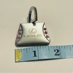 Lexus Swarovski Crystal Silver Pink Crystals Purse Key Ring Keychain Photo 4