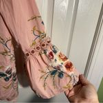 Womens Jacket Open Front Pink Lace Size Large Bell‎ Sleeves Floral Print Kimono Photo 1