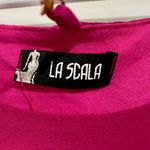 Scala La Women’s Sleeveless Ruched Blouse with Necklace Pink NWOT Photo 3