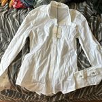 Callidae White Button Down Horseback Riding Show Shirt Photo 3