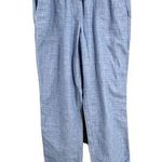 Talbots Womens Pants Chambray Drawstring Elastic Waist Rolled Cuffs 6 Photo 0