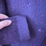 CRAZY HORSE Vintage size M  100% wool purple double breasted cardigan. Photo 3