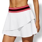 EleVen by Venus Williams M White Red Tennis Skort Golf Athletic Preppy Classic Size M Photo 0