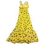 Modcloth  Inclined to Impress Bold Yellow Floral Print Dress Cottagecore Sz Large Photo 7