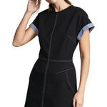 Derek Lam 10 Crosby NWT Black Short Sleeve Stretch Denim Dress Size 6 Photo 0