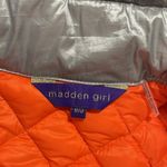 Madden Girl Silver Metallic Puffer Coat Size M Photo 6