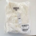 J.Crew NWT  Short-sleeve Sweater-polo Premium Ultra-fine Cotton White Ivory Photo 5