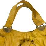 Kooba Vintage Mustard Yellow Leather Tote Bag with Bow Detail & Gold Hardware Photo 9