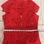 None Red Floral Lace Mini Dress - Size S Photo 5