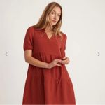 Marine layer  Jamie Short Sleeve Mini Dress in‎ Barn Red Photo 2