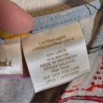 Bobbie Brooks Blue Garden Print Midi Shift Dress Womens L Linen Flower Vintage Size L Photo 2