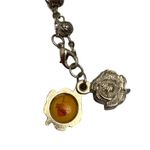 1 Decade Rosary Beaded Bracelet Rose Charm Heart Mary Portrait Christian Silver Photo 2