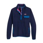 Vineyard Vines  Women’s Harbor Fleece 1/4 Snap Sweater Nautical Navy size Large Photo 14