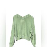 Aerie House Party oversized Cropped sweatshirt in Festive Ticket Green Photo 14