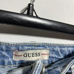 Guess Shorts Women's 26 Blue Denim Medium Wash Distressed Frayed Hem Zip Fly Photo 3