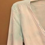 Brandy Melville Tie Dye Wrap Long Sleeve Crop Top Blue White One Size Photo 6