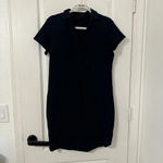 Frank & Eileen Lauren Polo Dress BLACK Heritage Jersey Small Photo 3