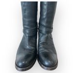 Frye 90’s Black Buckle Straps Block Heel Knee High Grunge Boots Photo 3