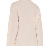 Rebecca Taylor  White Cream Side Tie Wool Blend Turtleneck Sweater size Large Photo 1