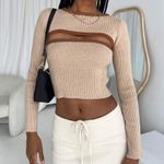 Princess Polly NWT  Knit Shrug - Beige - S/M Photo 1