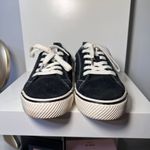 Cariuma Black Canvas Sneakers‎ with White Stripe Detail & Green Inner Sole Photo 7