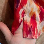 Chico's  red yellow & orange abstract print sleeveless top Women Large Photo 5