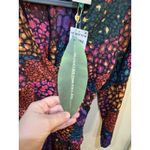 Farm Rio RAINBOW HEARTS LONG SLEEVE V-NECK MIDI DRESS Size Medium Photo 8