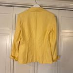 Talbots Vintage 100% linen yellow single button blazer 6 Photo 5