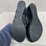 Calvin Klein  Black Patent Wedge Sandals Photo 8