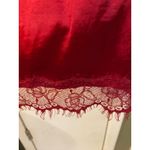Meshki Satin Lace trim Red mini slip dress or slip S Photo 2
