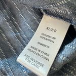 Fever Blue Pleated Mandarin Collar Blouse Size XL Photo 5