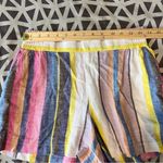 BP  Linen Blend‎ Multicolor Vertical Striped High Waist Pull On Shorts Size S Photo 8