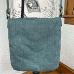 BOHO Denim Faux Suede Fringe Crossbody Bag Blue Photo 4