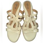 Women’s summer Cream wedge Sandals size 8, Euro Soft Photo 8