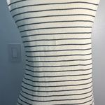 Madewell  White and Black Striped Tank Top Photo 3