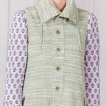 Matilda Jane NWT Out The Door Knit Vest Green Button Front Collar Pocket XS Photo 1