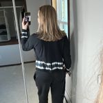 Wild Fable : Black and White Tie Dye Cropped Long Sleeve Tee Photo 1