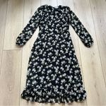 Emory park ASOS  Dark Ditzy Floral Print Maxi Dress Size Large Long Sleeve Photo 5
