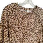 Caslon  Animal Print Leopard Sweater Women's XS Tan Boho Hippie Preppy Classic Photo 3