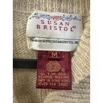 Susan Bristol ‎ Vintage Wool Cable Knit Cardigan Sweater Gold Buttons Medium Photo 4