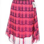 LuLaRoe Neon Pink Purple LoLa Chiffon Boho Midi Skirt Women’s Plus Size 2X NWT Photo 0