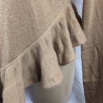Michael Kors Brown Open Embellished Tie Front Sweater M PM Photo 6