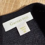 Garnet Hill  Black Long Sleeve 100% cashmere crewneck asymmetrical Sweater XSmall Photo 2
