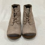 Toms  Tan Lunata Suede Lace-Up Heeled Booties Size 7 Photo 4