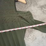 Michael Kors Woman  Metallic Thread Cold Shoulder Blouse Size S Long Sleeve Green Photo 6