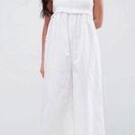 ASOS White Smocked Jumpsuit Photo 4